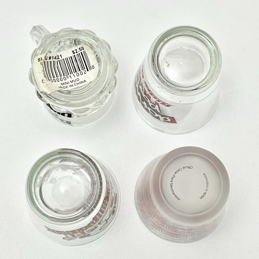 Set Of‎ 4 Dorney Park Shot Glasses Souvenirs